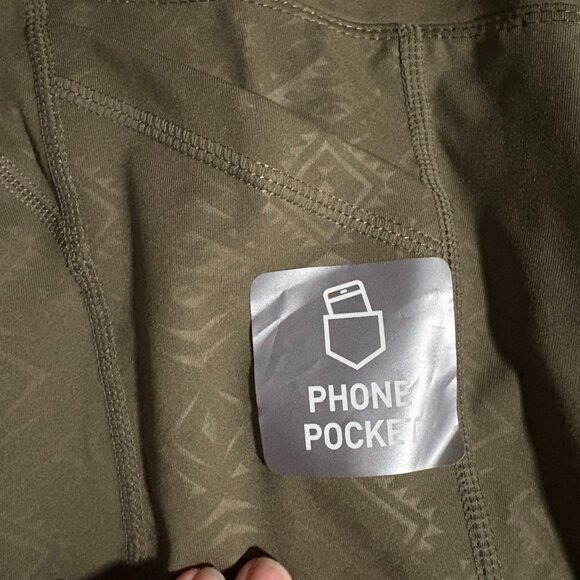 Ariat Tek Tight XS Heat Series Leggings Olive Aztec NWT Phone Pocket Equestria - Picture 5 of 10